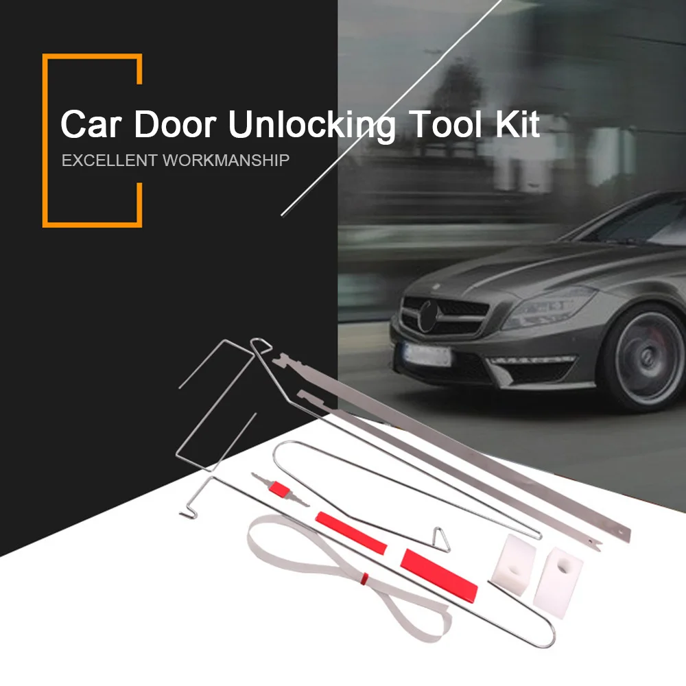 

11 Pcs Car Emergency Tool Car Window Door Key Lost Kit Inflatable Air Pump Air Wedge Pry Tool Emergency Open Unlock Pad Tool