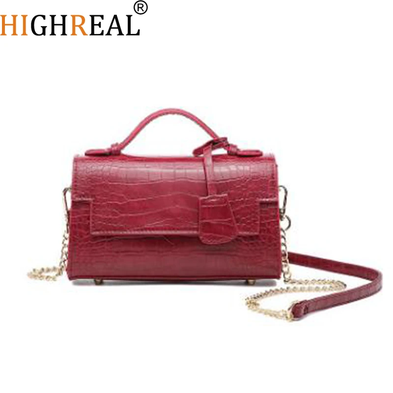 Кожаный Клатч HIGHREAL с узором под кожу питона сумки мессенджеры на плечо