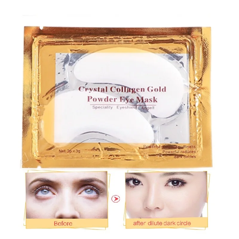 InniCare Beauty 24K золотые Кристальные коллагеновые патчи для глаз темные круги