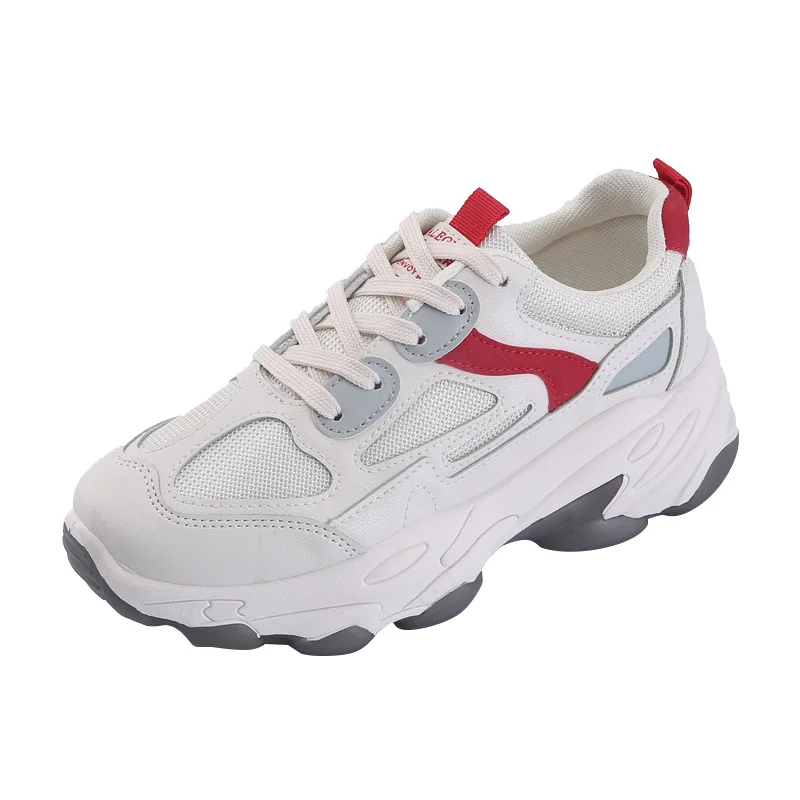 

2020 Fashion Sneakers Women Chunky Sneakers Vulcanize Shoes Korean New Female Platform Thick Sole Running Casual Shoe Woman
