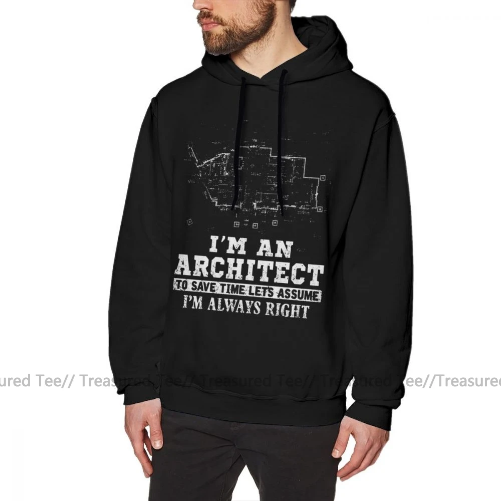 Толстовка с капюшоном Architect I M An Architect, чтобы сэкономить время, толстовки с капюшоном, Осенний фиолетовый пуловер, толстовка с капюшоном, модные длинные толстовки с капюшоном xxxl - Цвет: Black