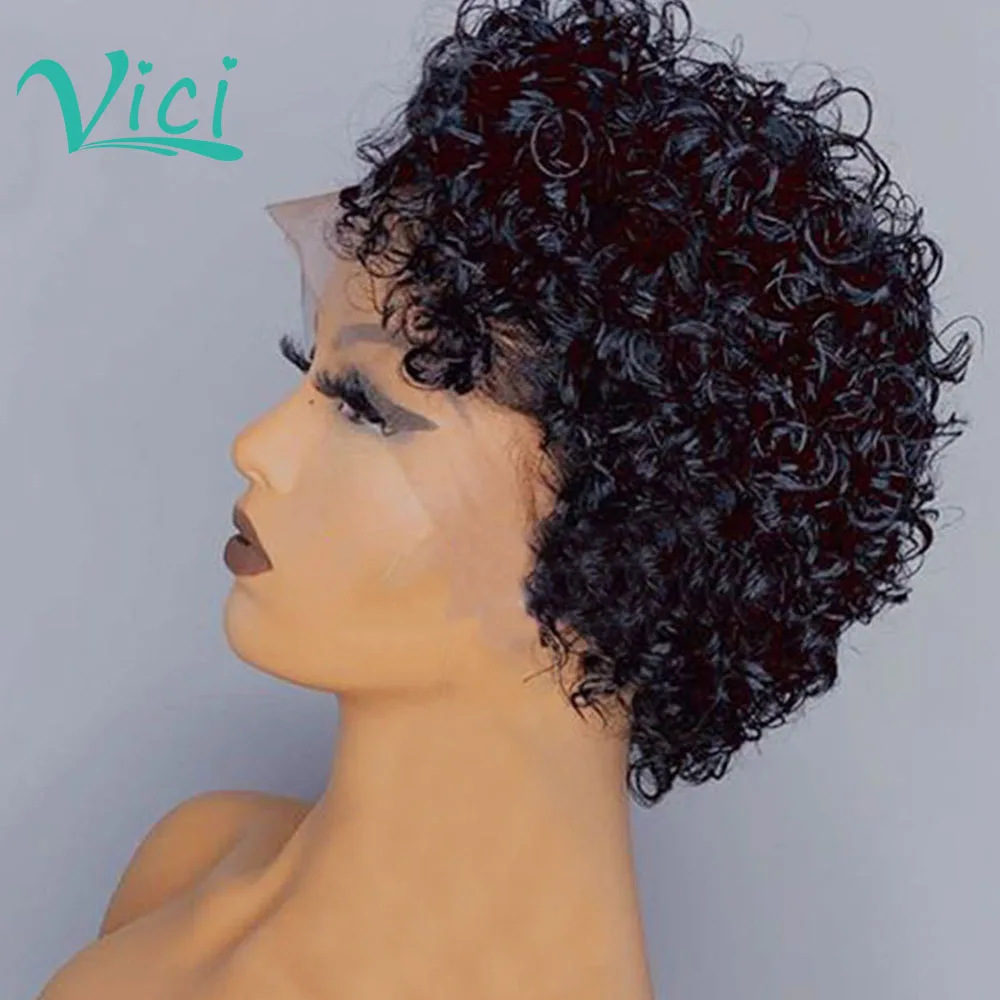Парик для чернокожих женщин с короткими вьющимися волосами 13x4 парик из
