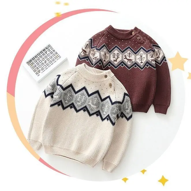 

Boys sweater autumn winter kids fashion thick velvet tops for baby girls children casual warm clothing toddler cute sweater 5 6Y