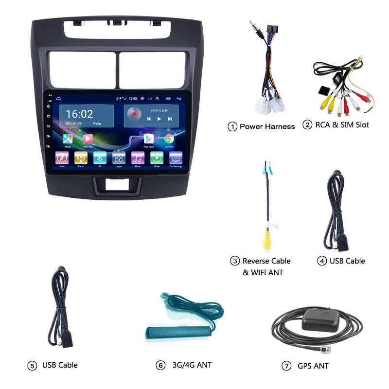 

9 , 4G LTE 2G RAM, GPS-, Android 10 2010-2016 Toyota Avanza