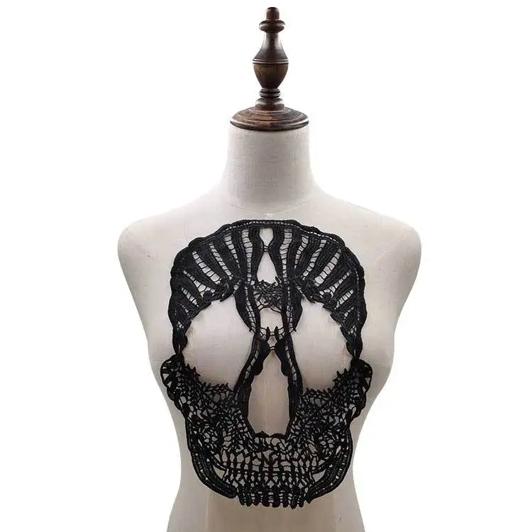 С вышивкой с круглой горловиной для творчества искусственные Съемная воротники