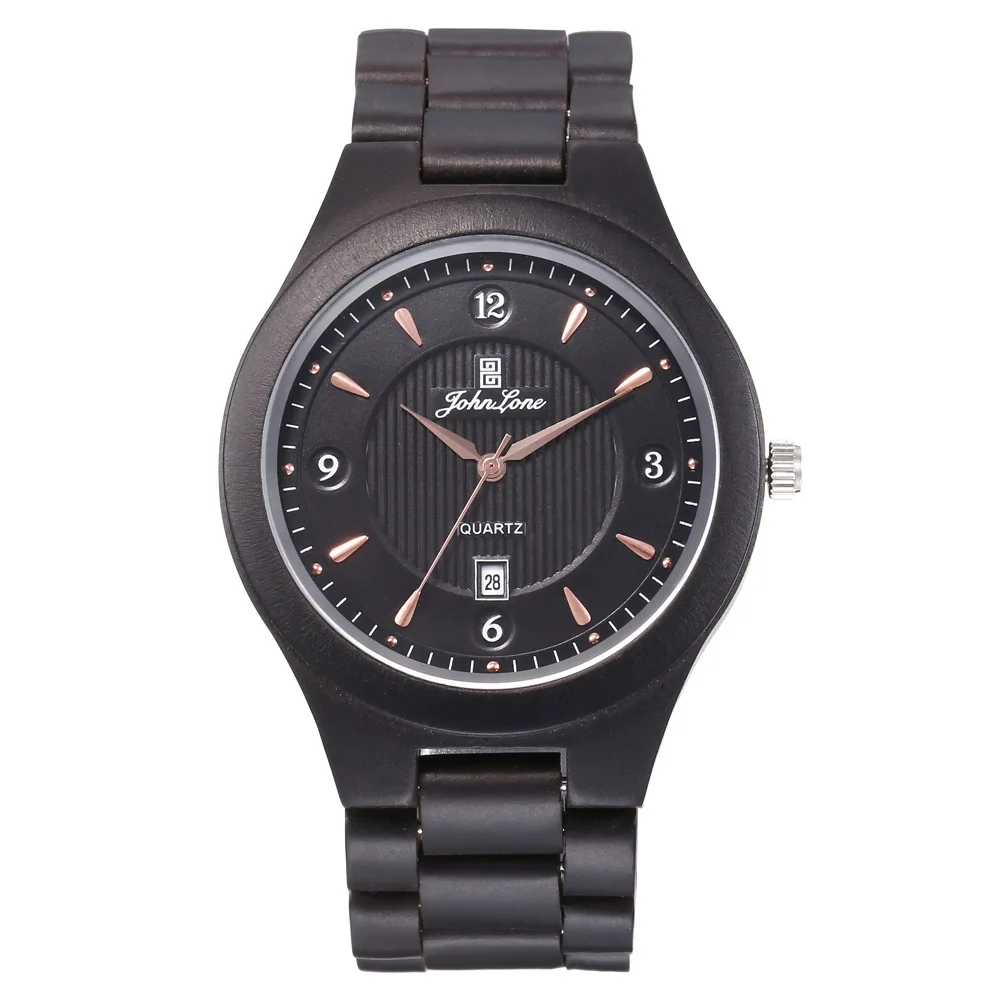 relogio masculino wriswatch ebony wooden watch single calendar casual fashion   quartz watch manufacturer wholesale watch