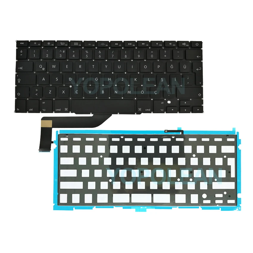 Клавиатура A1398 для Macbook Pro Retina 15 дюймов набор с подсветкой Турция 3 шт./лот 2012 2015