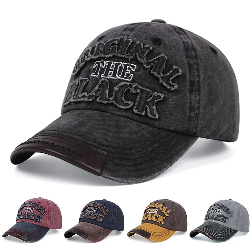 

Fashion Retro Baseball Cap Solid Color Curved Sun Hat Ladies Adjustable Men's Summer Snapback Cap Cotton Trucker Hat