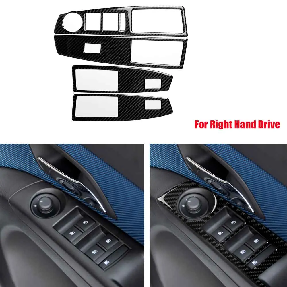 

Carbon Fiber Window Lift Panel Switch Trim Sticker For Chevrolet Cruze 2009-15