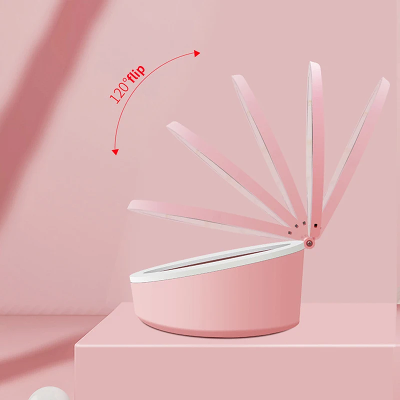 Косметический ящик для хранения с светодиодный зеркалом макияжа Уход за кожей