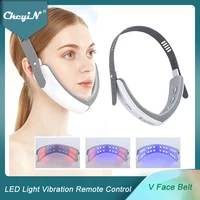 ckeyin electric v face shaping massager facial slimming belt shaper led face lifting device thin face double chin firm lift up