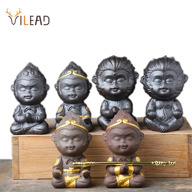 VILEAD керамические статуэтки 9 см от Sun WooKong Король обезьян цитиан дашэн украшение
