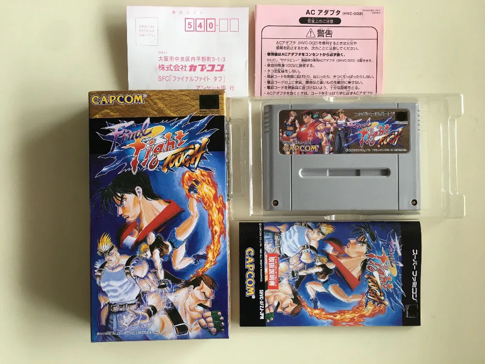 16 битные игры ** Final Fight Tough (Япония NTSC-J версия! Коробка + руководство картридж!) |