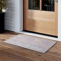 modern hello small door mat living room mat pvc anti slip mat silk loop entrance door mat carpet custom home hallway mat carpet