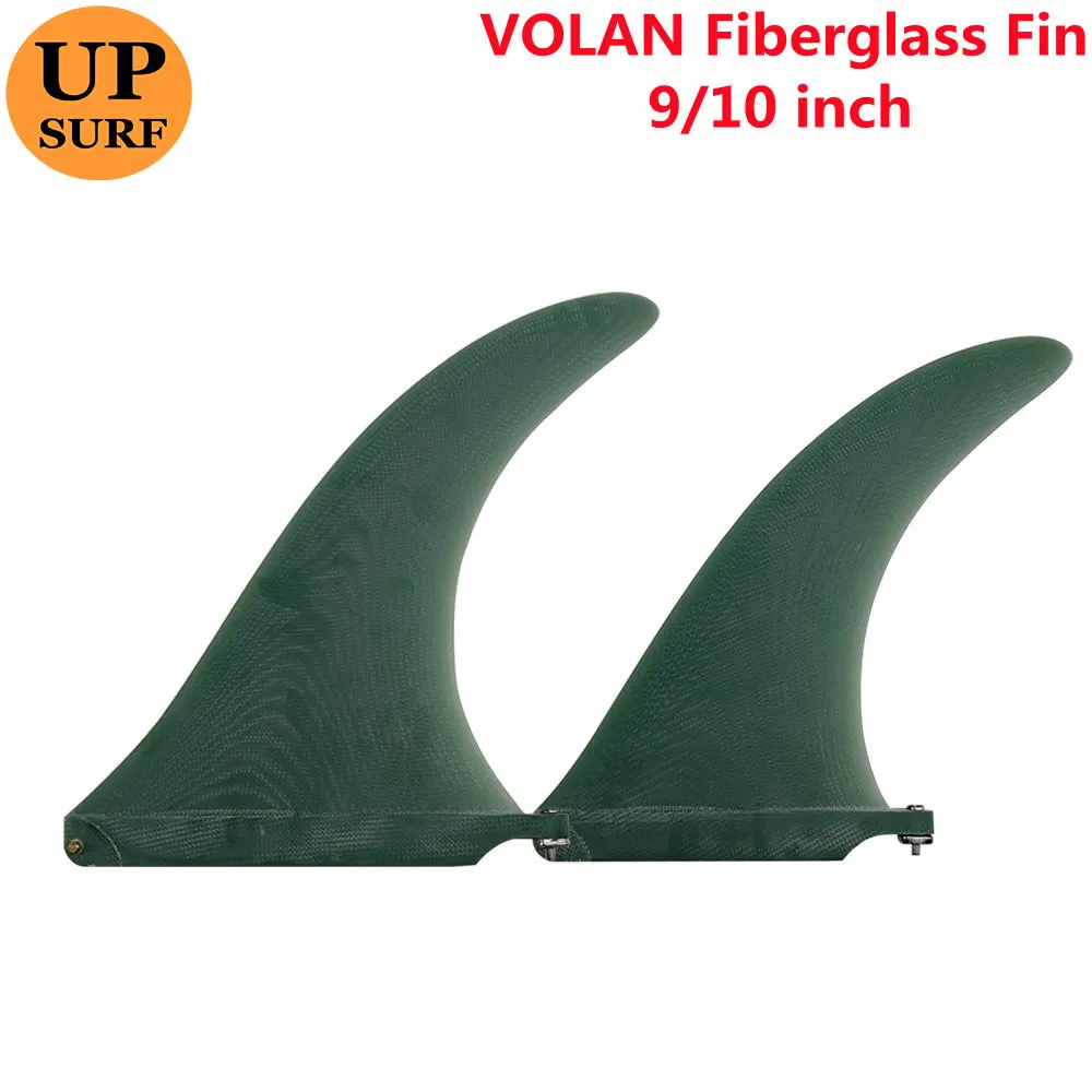 New Products SUP Single Fin Longboard Fins VOLAN fiberglass 9/10 Length UPSURF Surf Fin green color Fin Surfboard Fin