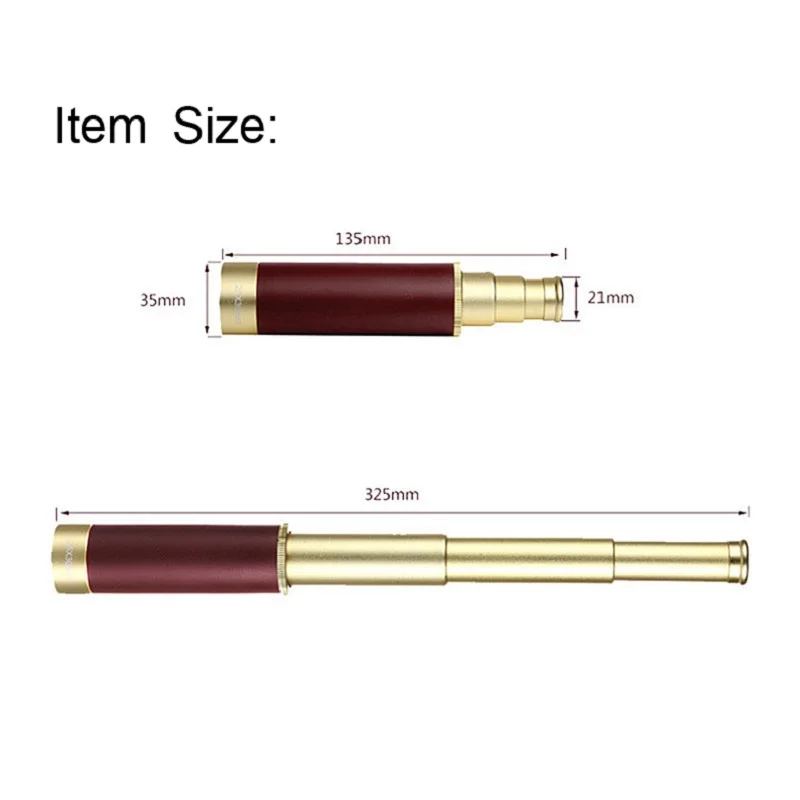 

25X30 Pirate Monocular High Power Professional Vision Telescope Astronomical Eyepiece Optics Spyglass Maritime Outdoor Camping