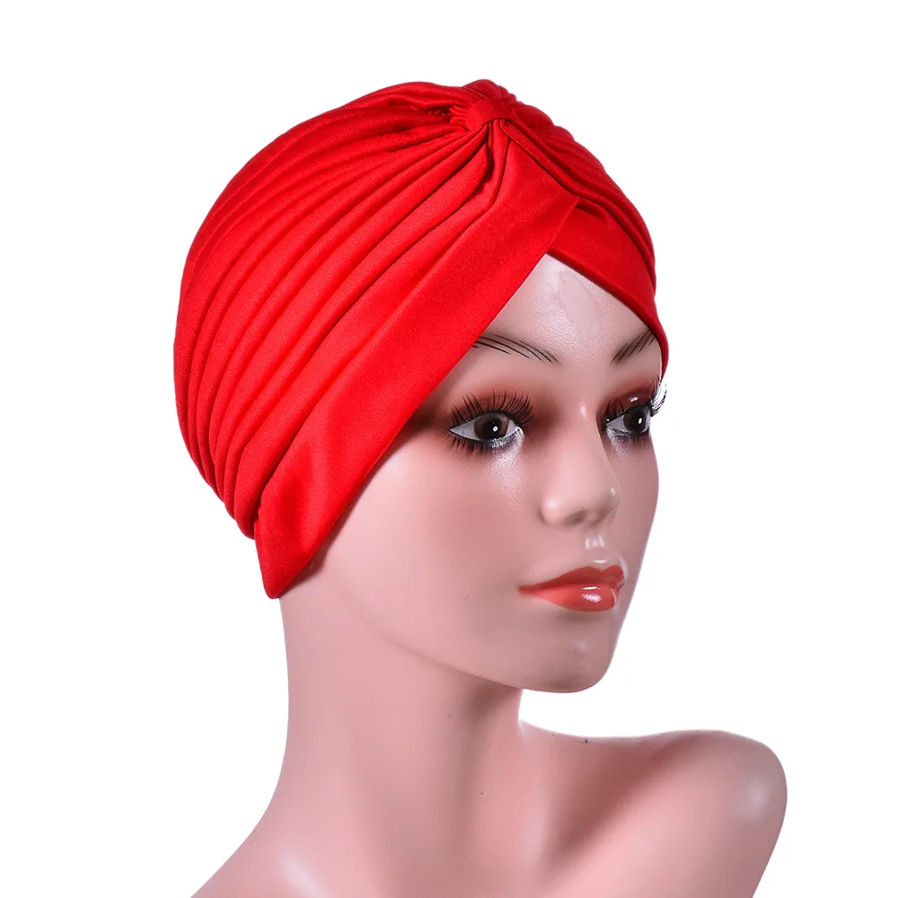 

Ribbon Headband Indian Turban Hat Milk Silk Toe Cap Sports Headband Yoga Headband Sport and Leisure Muslim Solid Color Yoga Hat