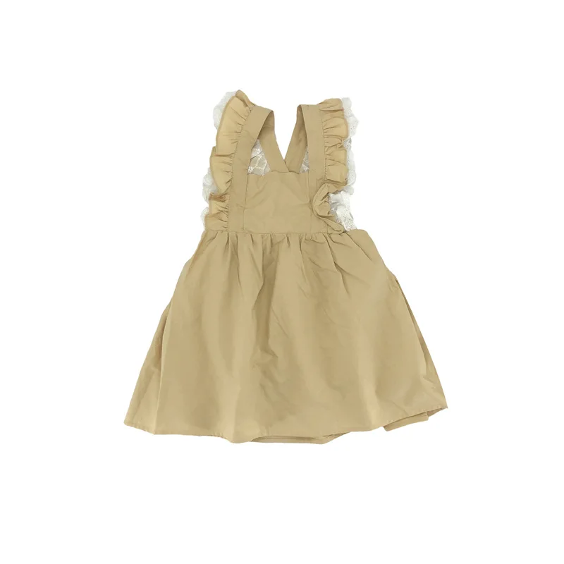 

Spring New Cute Toddler Dress Lace Ruffles Sleeveless Costume Pure Cotton Princess Dresses Outfits Clothes for Baby Girls 1-6Y