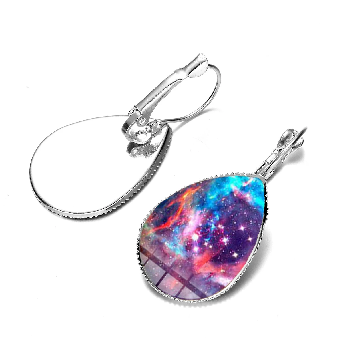 Азиатских Galaxy Туманность Капли серьги Романтический пространство стекло