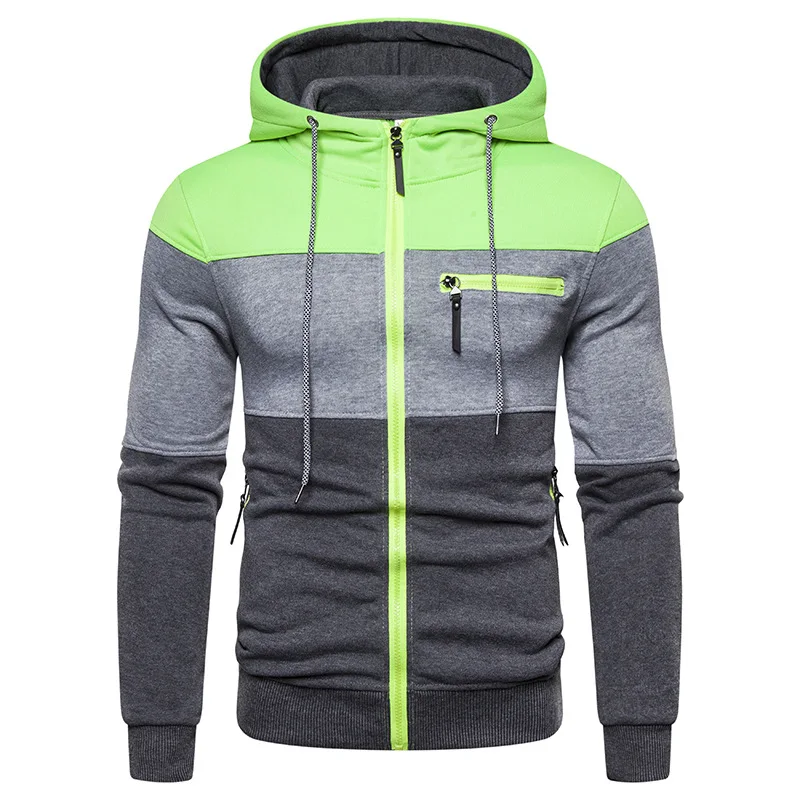 NEGIZBER мужские толстовки Модные Лоскутные облегающие худи Мужская одежда