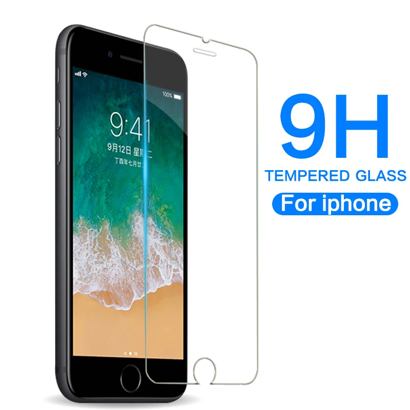 Защита экрана для смартфона 9H iPhone 12 11 Pro Max Mini закаленное стекло X XR XS 7 8 6 6S Plus 5 5S SE 4