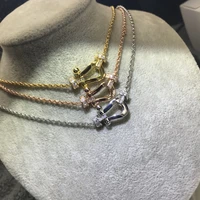 classic european and american fashion jewelry horseshoe buckle pendant necklace an engagement wedding gift for girlfriend