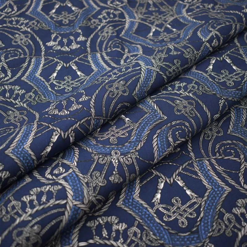 

Dark blue bottom ethnic style pure cotton fabric for shirt dress bazin riche getzner telas por metro tissus tela stoffen tecidos