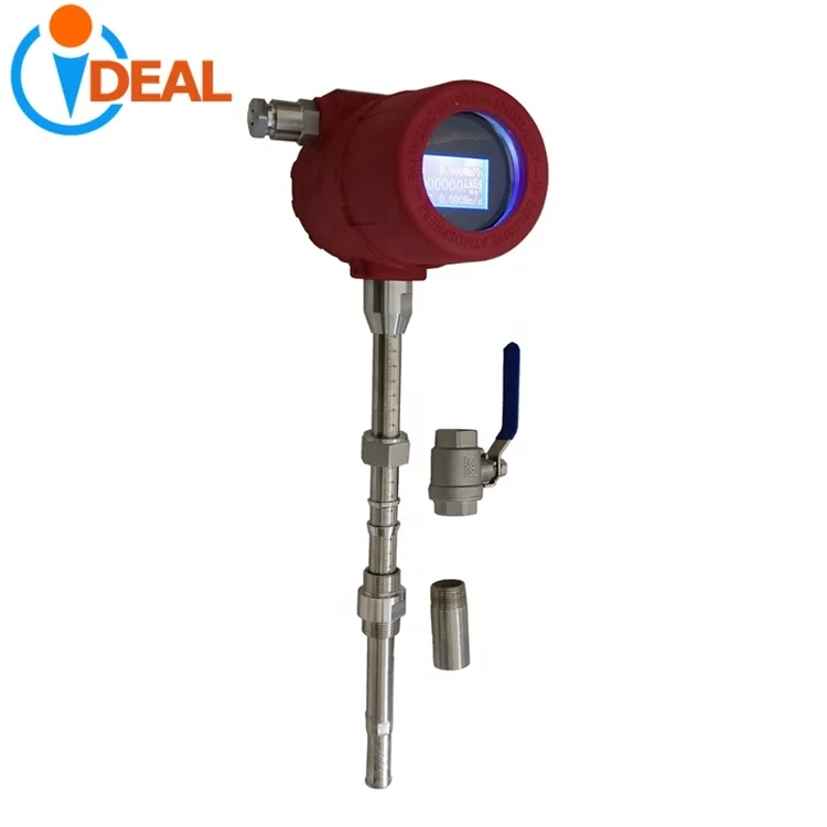 

High pressure compressed air thermal mass flowmeter flow sensor