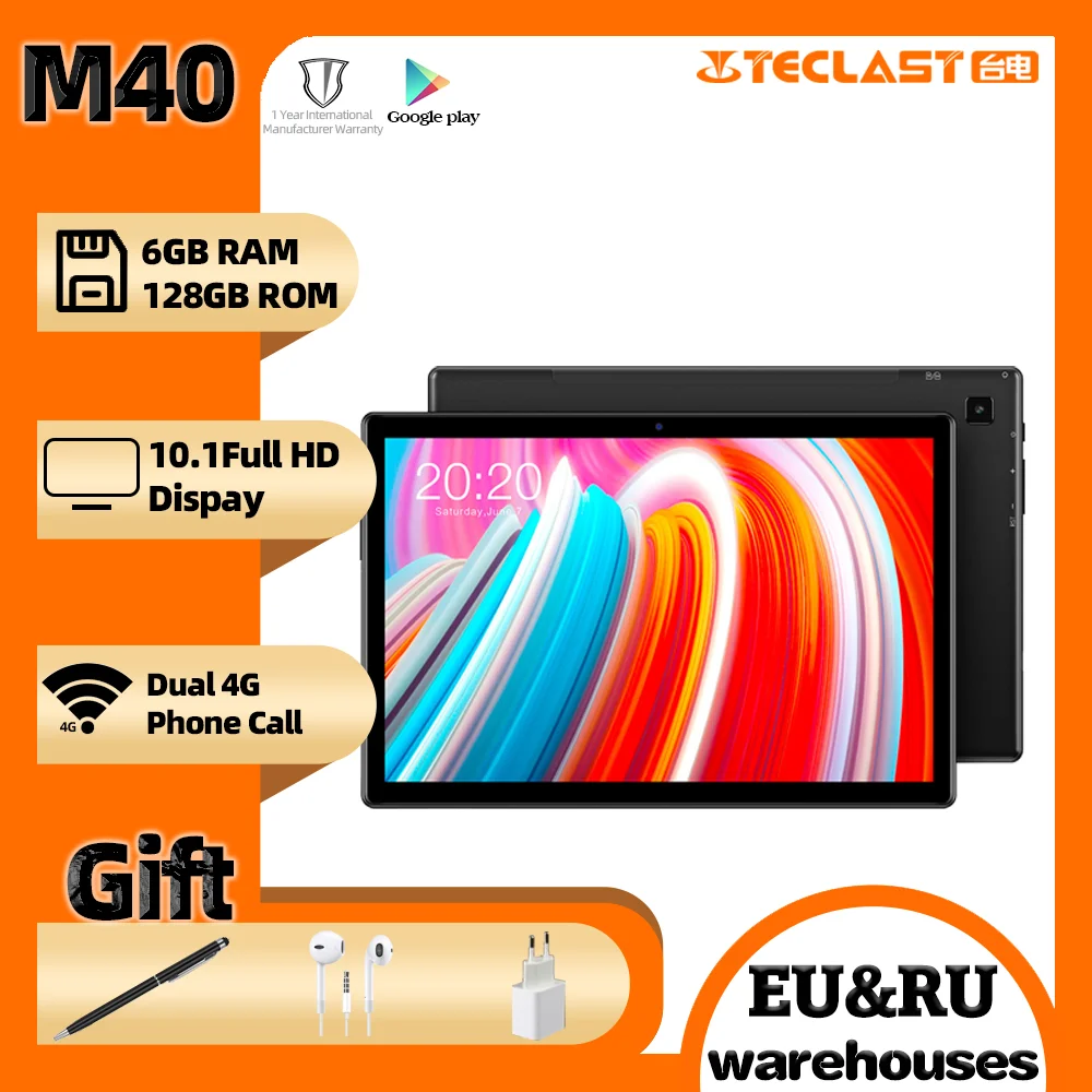 Teclast M40 планшет 10 1 &quotUNISOC T618 Octa Core Android10 6 ГБ Оперативная память 128 Гб Встроенная Dual 4G