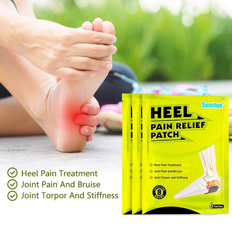

6pcs/bag Heel Spur Pain Relief Patch Plantar Fascia Plaster Rapid Metatarsal Fasciitis