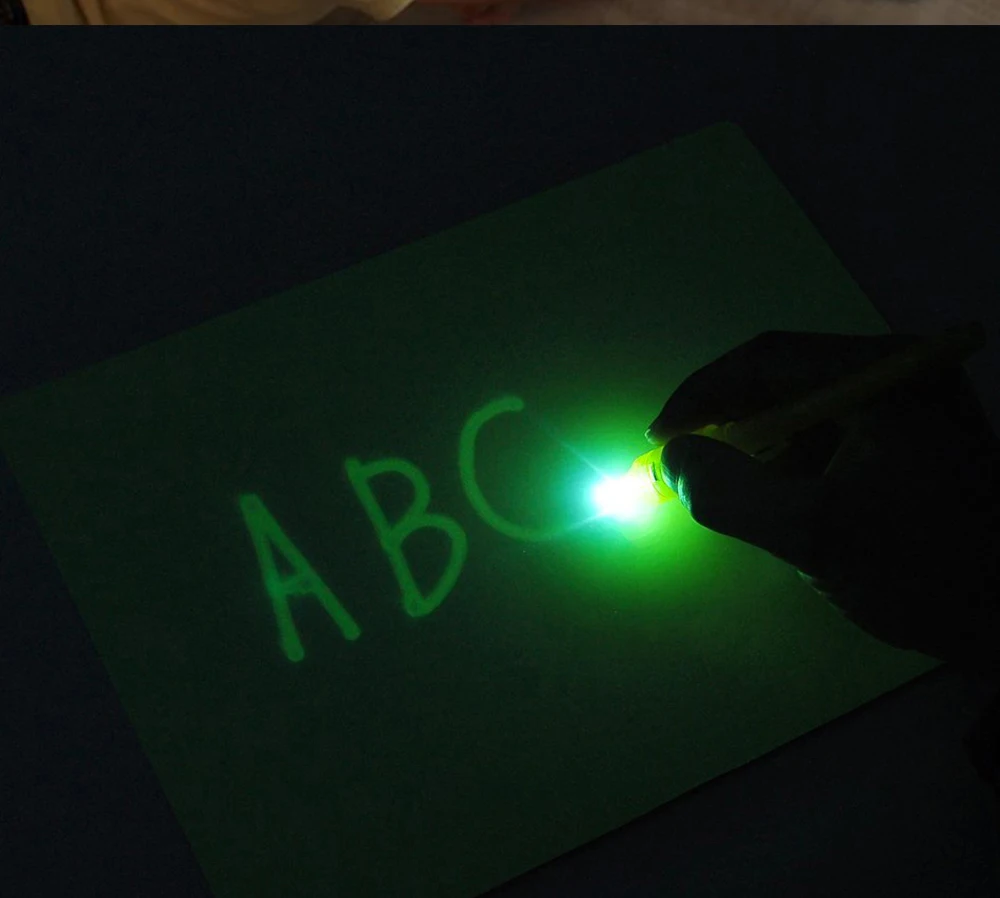 Paint set Funny Magic Draw with Light glow in Dark Highlighter Drawing Board Set Learn Language Toy for Children Christmas gift | Игрушки и