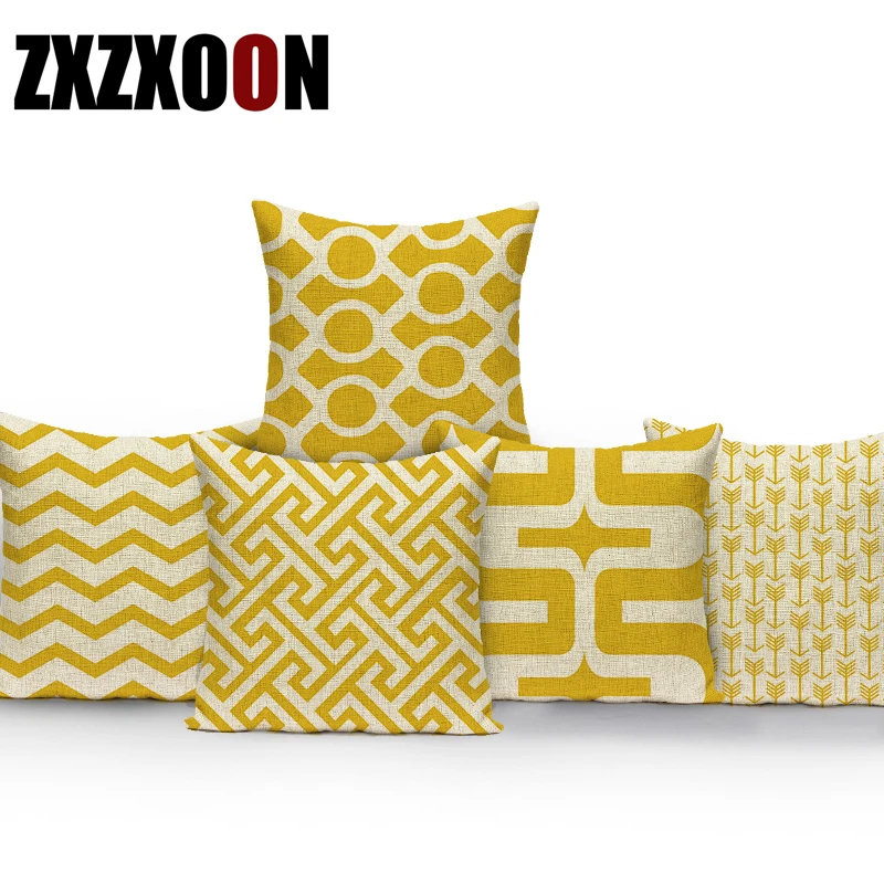 

Декоративная наволочка из полиэстера, простые скандинавские декоративные подушки с геометрическим рисунком, в полоску, круг, для гостиной