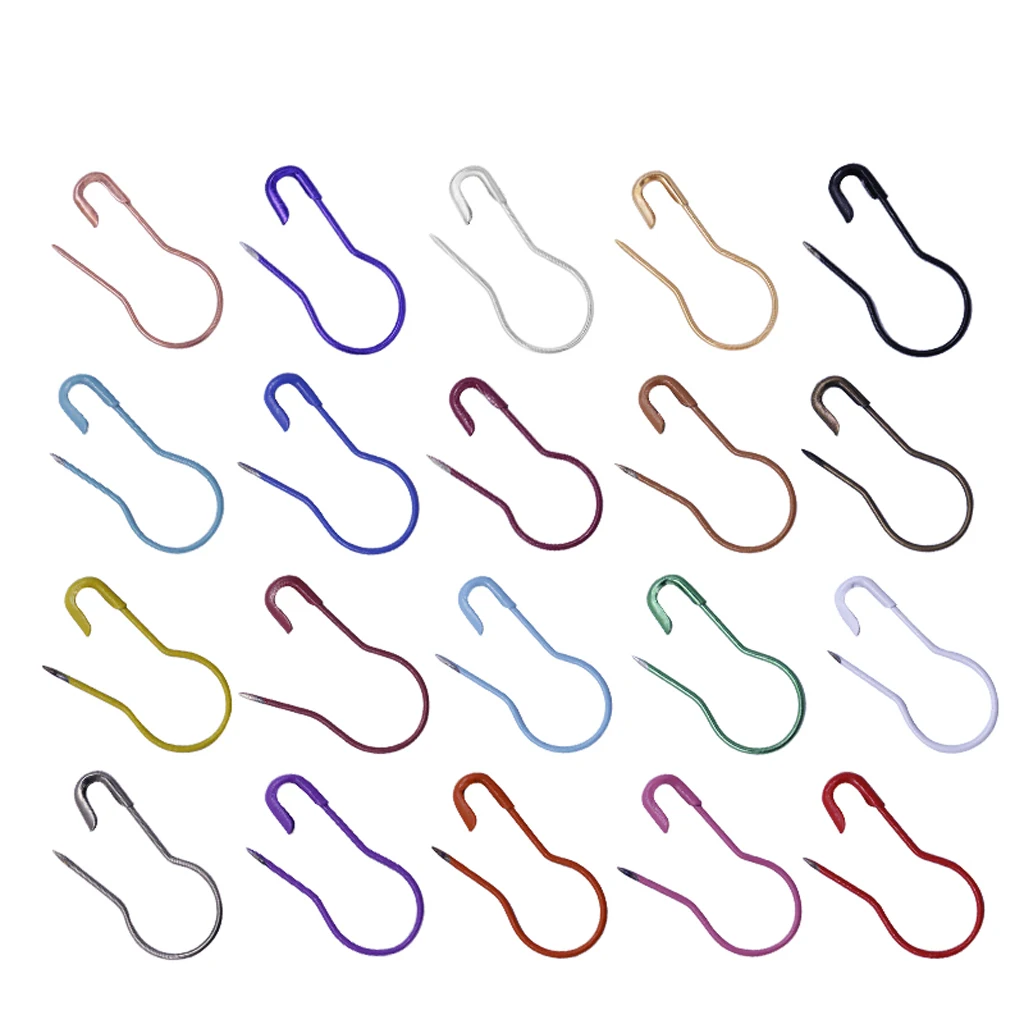 

500 Safety Pins Gourd Shape Coilless Fastener For Garment Sewing Tag
