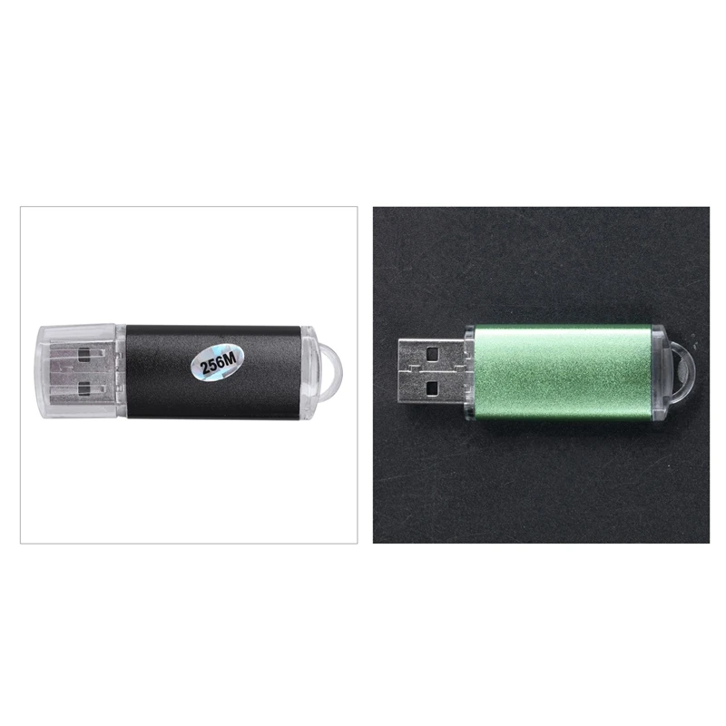 2 шт. 256 Мб USB 0 флеш накопитель черный и зеленый|USB флэш-накопители| |