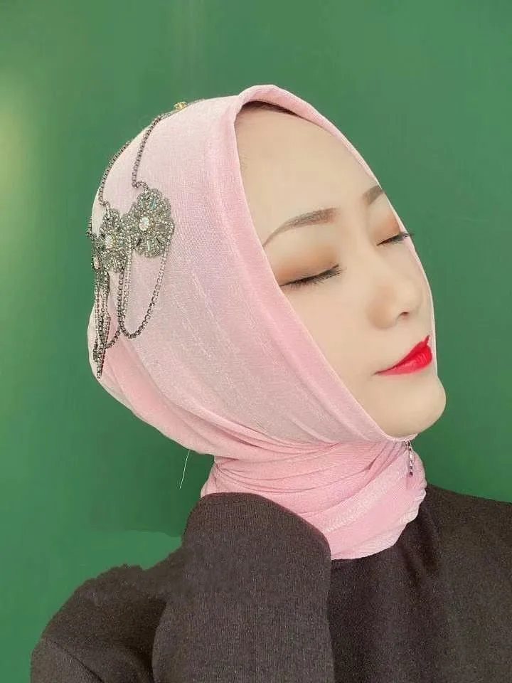 Мусульманские шарфы для женщин/девушек мгновенный хиджаб головной платок