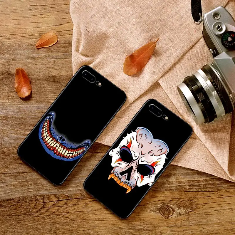 Череп граффити для iPhone 6 6S 7 8 Plus X XS XR Max 5 5S TPU мягкая защитная задняя крышка