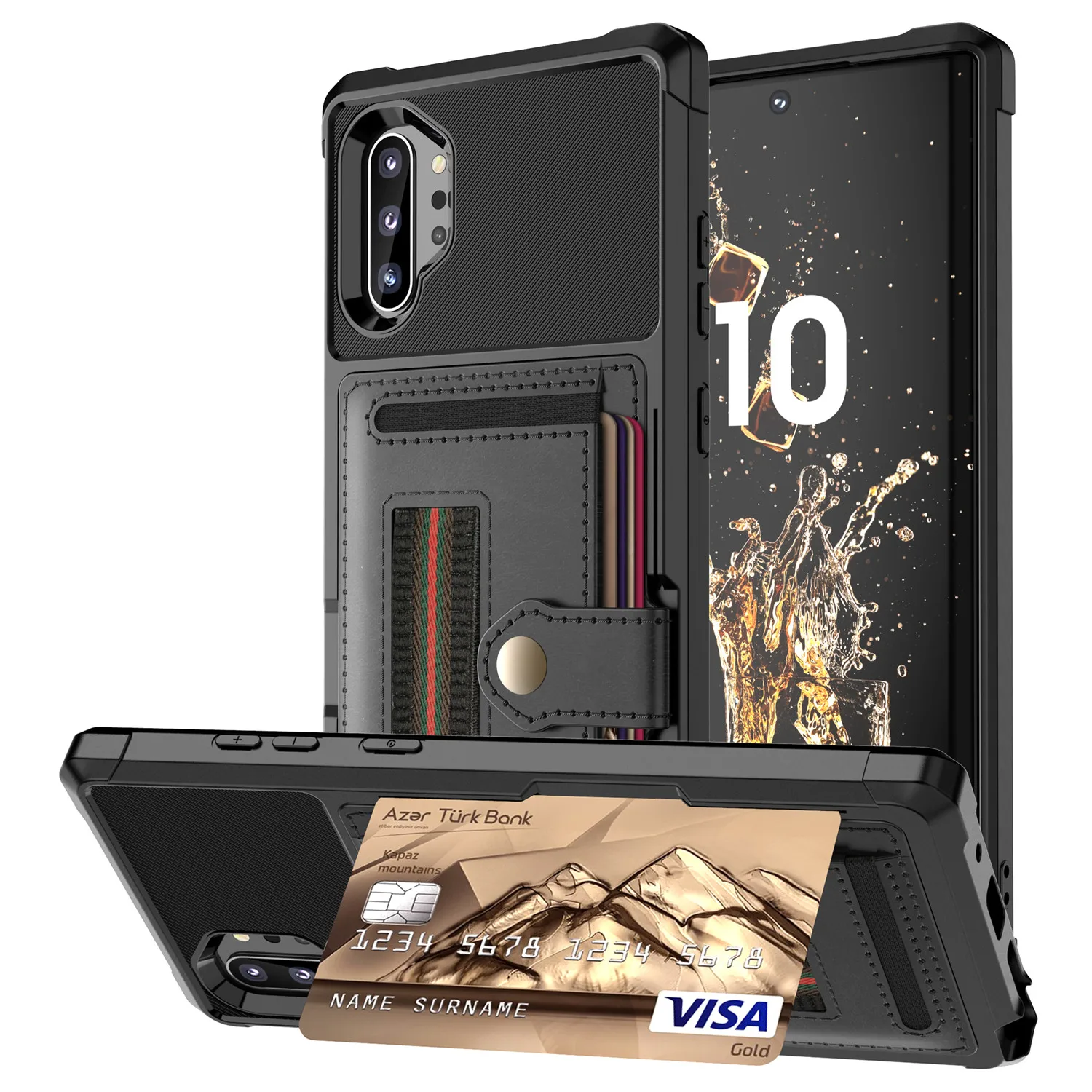 Для Samsung Galaxy Note 20 S21 Ultra 10 9 S20 S10 S9 Plus S10e + чехол из кожи с несколькими отделениями для