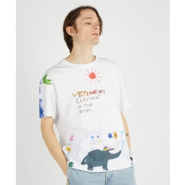 19SS мультфильм Vetements Футболка мужская и женская уличная футболка с узором в стиле