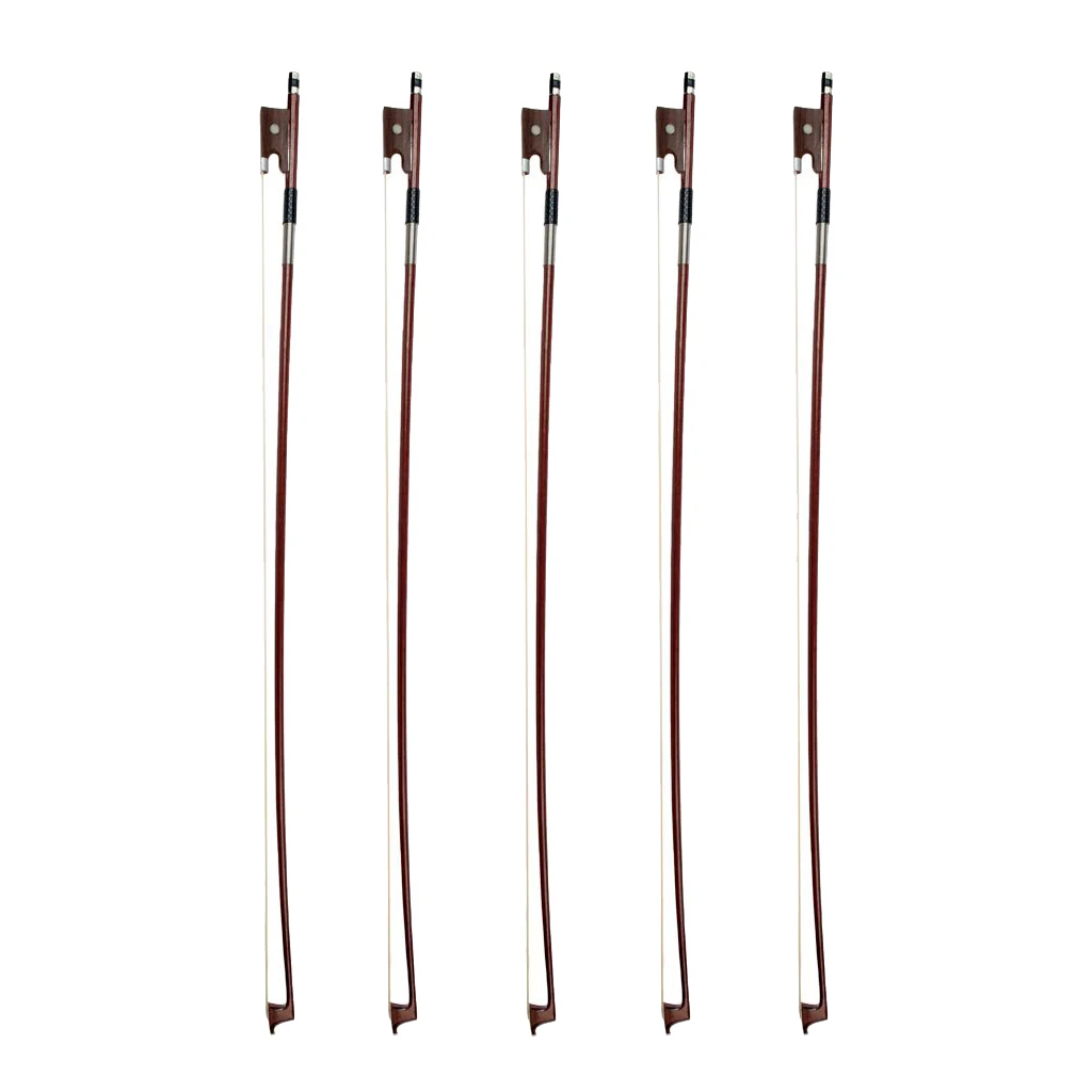 

Pack of 5 Wooden 3/4 Size Violin Fiddle Playing Bows 69cm/27.16inch String Instrument Accessory