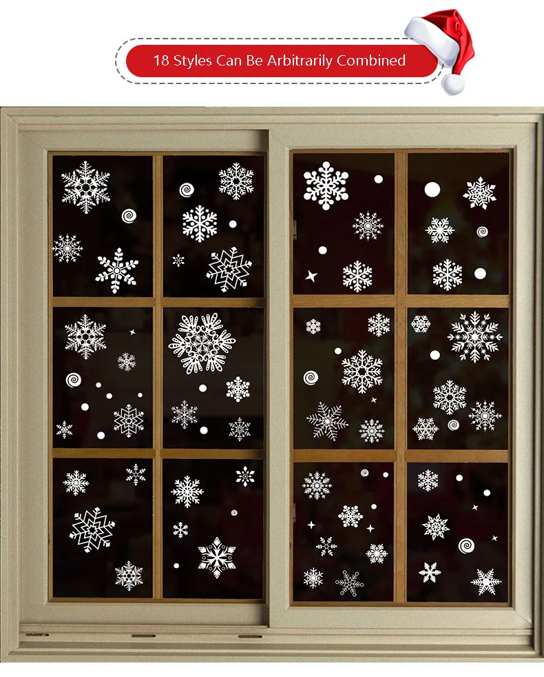 Рождественская наклейки окна настенные виниловые украшения 2021 Мода эстетика для