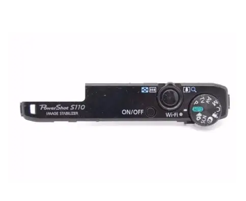 

95%NEW For CANON POWERSHOT S110 TOP COVER NO FLEX REPLACEMENT REPAIR PART BLACK