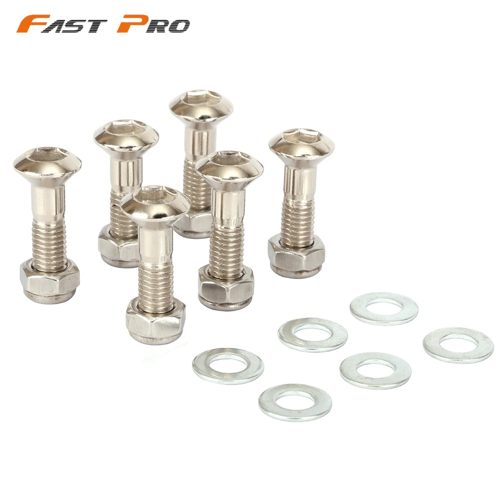 Мотоциклетные 6 шт. Звездочка винтовая крышка заглушка болт для KTM YAMAHA SUZUKI HONDA KAWASAKI