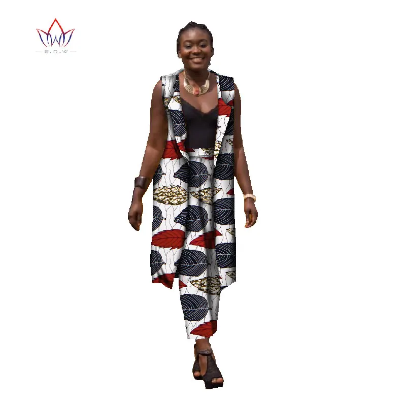 

2020 African Women Ankara Clothing Printed African Traditional Clothes Dashiki African Pants Suit Women Long Pants Regular WY760
