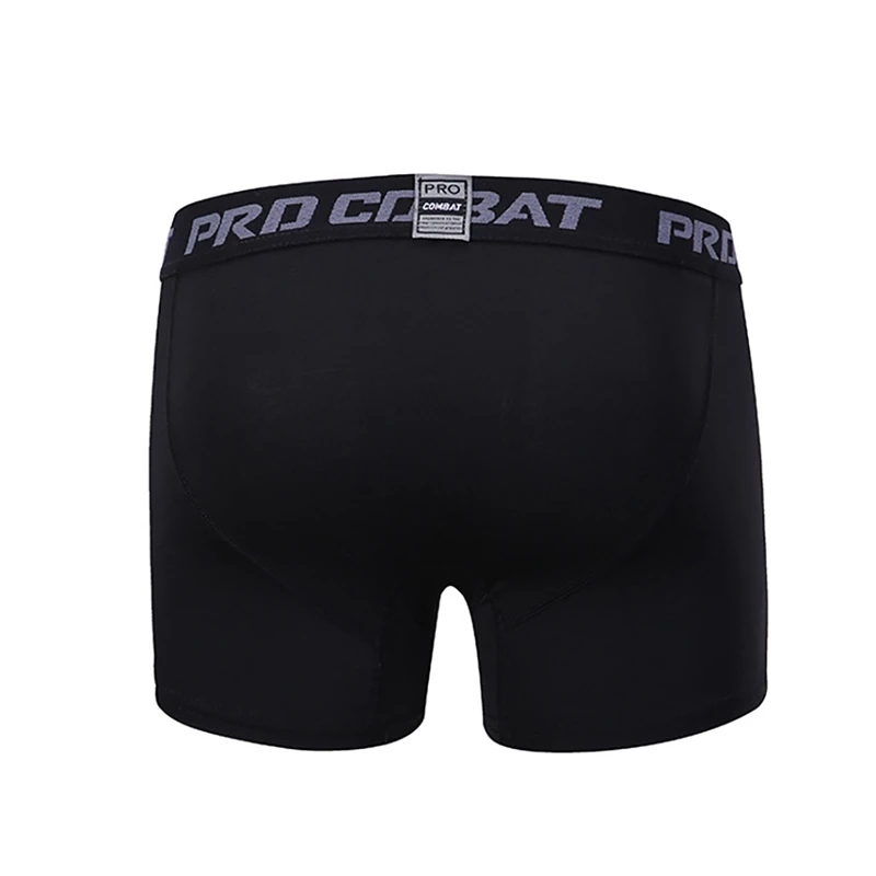 Мужские шорты для фитнеса с эластичной резинкой на талии, укороченные компрессионные штаны, спортивные штаны, Спортивное нижнее белье для бега