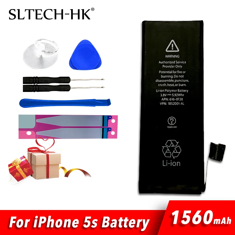Литиевая батарея для iPhone 5S 6 6S 7 8 Plus сменные батареи внутренняя телефона 2060 мАч 2265 +