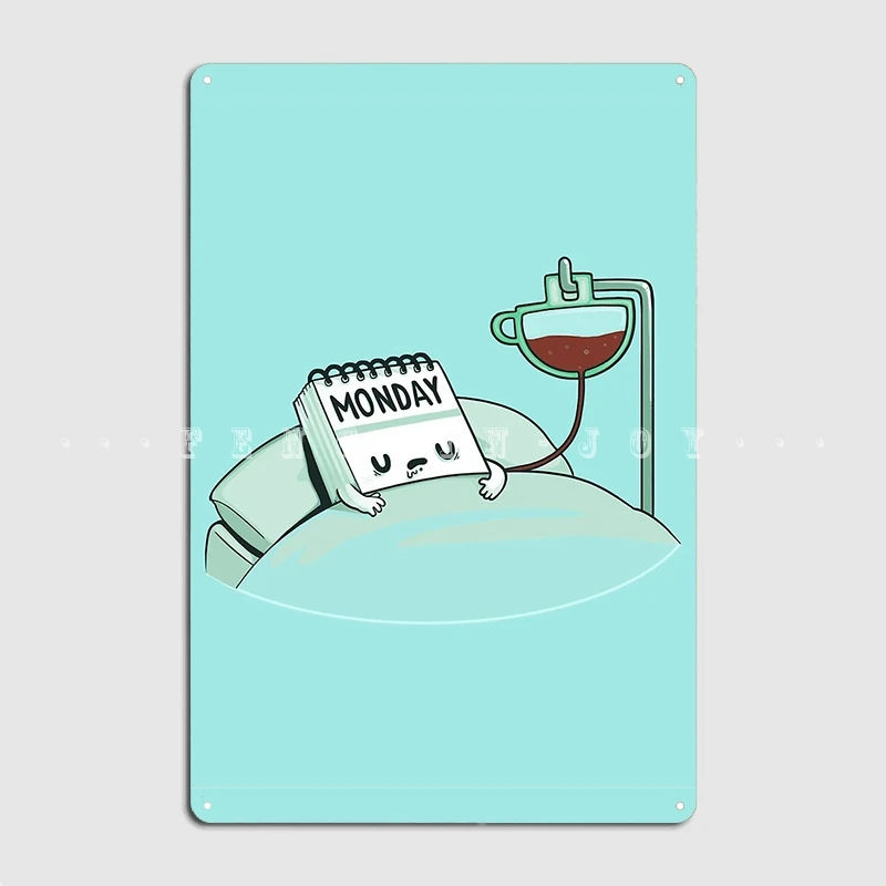 

Постер с надписью «понедельник кофе», металлическая табличка, кинотеатр, кухня, паб, гараж, Классические Подвески