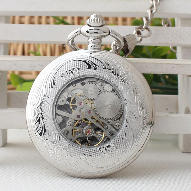 Серебряные антикварные Механические карманные часы ретро ручная работа