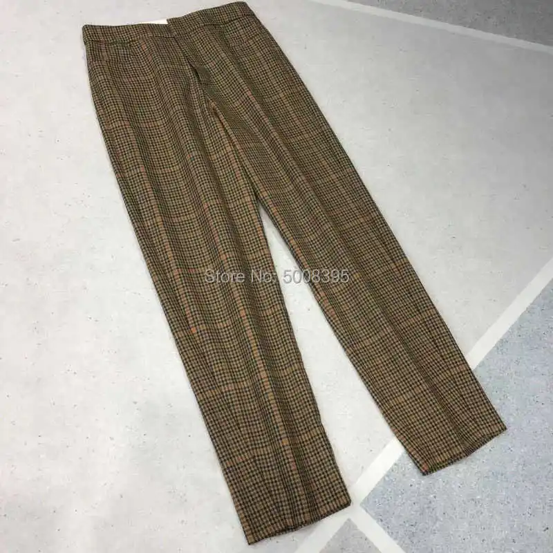 

Vintage checked novara trousers twisted seam with pockets Fashion Pants 2021fw