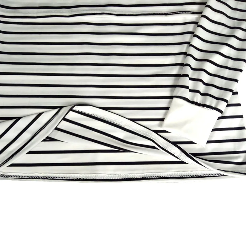 

Women Breastfeeding T-Shirt Striped Long Sleeve Nursing Tops SER88