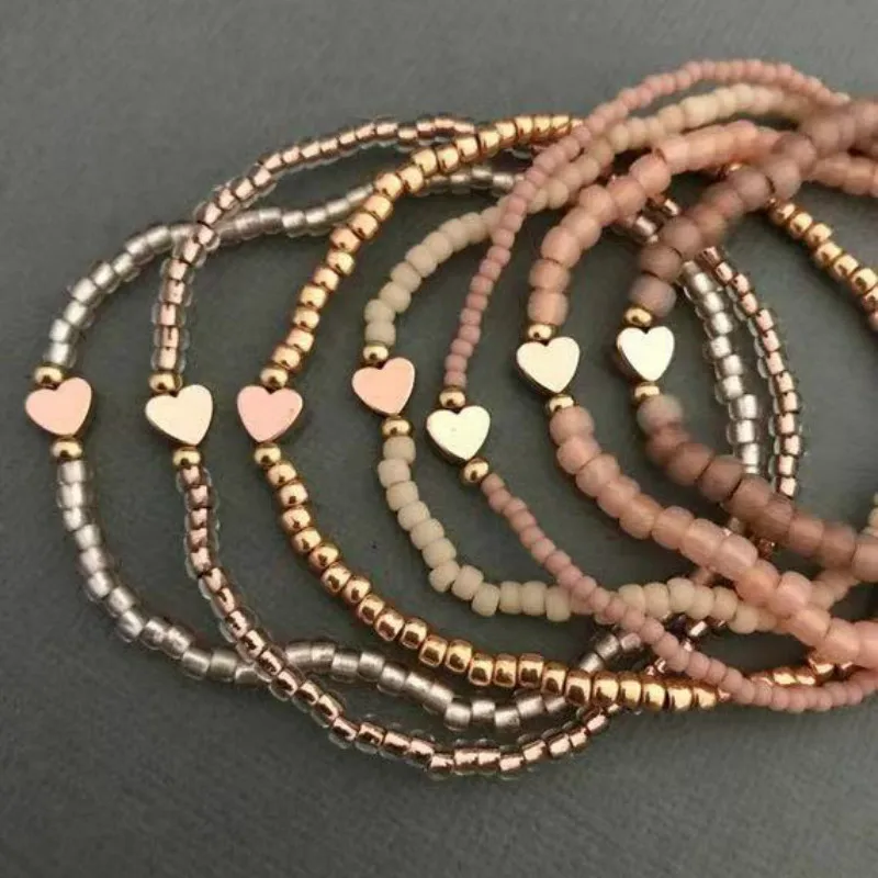 Модные женские богемные браслеты Набор браслетов винтажная бусина